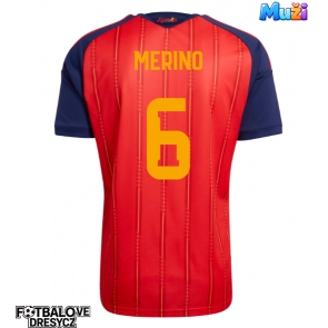Španělsko Mikel Merino #6 Domácí Dres MS 2026 Krátký Rukáv Španělsko Mikel Merino #6 Domácí Dres MS 2026 Krátký Rukáv